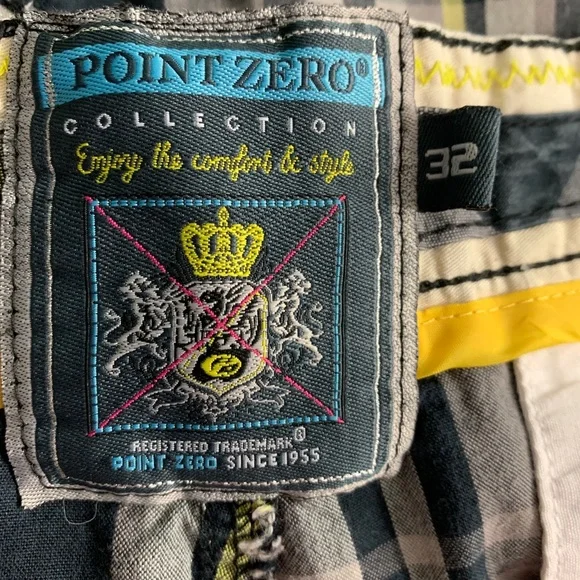 POINT ZERO Collection Mens Plaid Yellow & Black - Picture 8 of 11